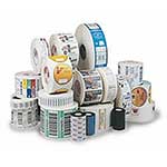 Front and back self adhesive label rolls